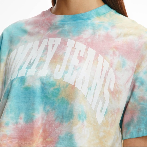 Tommy Jeans co-ord cotton oversized cropped collegiate logo t-shirt - Picture 10 of 10